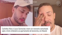 Carlinhos Maia e Lucas Guimarães se alfinetam em meio à investigação de assalto milionário: 'Sempre só'