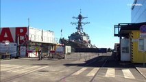 فيديو: مدمرة أمريكية ترسو في ميناء بولندي تحضيراً لتدريبات عسكرية ضخمة يجريها الناتو
