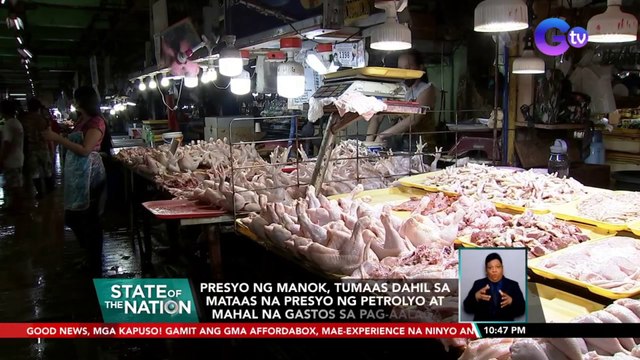 Presyo ng manok, tumaas dahil sa mataas na presyo ng petrolyo at mahal na gastos sa pag-aalaga | SONA