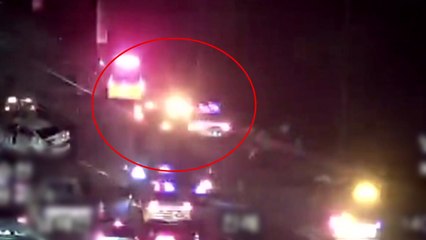 남해선서 앞차 피하다 가드레일 '꽝'...다친 사람 없어 / YTN