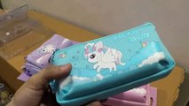 Unboxing and Review of Unicorn pony tale fancy pencil pouches for girls gift
