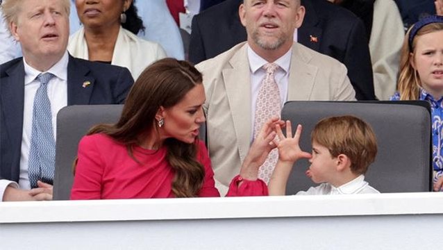 Kraliçe Elizabeth'in Platin Jübile kutlamalarına Prens Louis'in yaramazlıkları gündem oldu