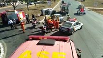 Acidente entre dois veículos na L4 deixa cinco pessoas feridas