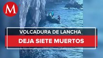 Mueren 7 personas por volcadura de lancha en Guaymas