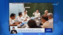 President-elect Bongbong Marcos, pinulong ang mga miyembro ng kanyang economic team | Saksi