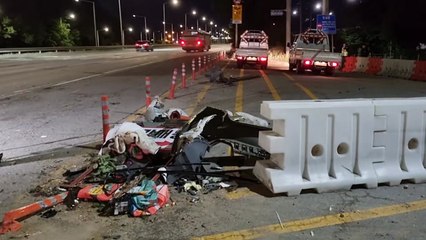 자유로서 승용차 가드레일 충돌...대구 아파트서 불 / YTN