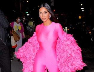Kim Kardashian's Bubblegum-Pink Outfit Solidified Her Spot as the Poster Child for Barbiecore