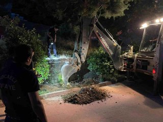 Yavru kedi gider borusunda sıkıştı, ekipler seferber oldu