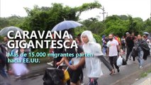 Más de 15.000 migrantes parten hacia EE.UU. en una caravana desde México
