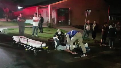 Homem sofre fratura exposta após colisão entre carro e moto no Bairro Presidente