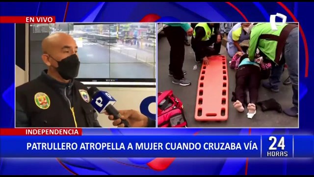 Cámaras de seguridad muestran que mujer cruzó en rojo cuando fue atropellada por patrullero
