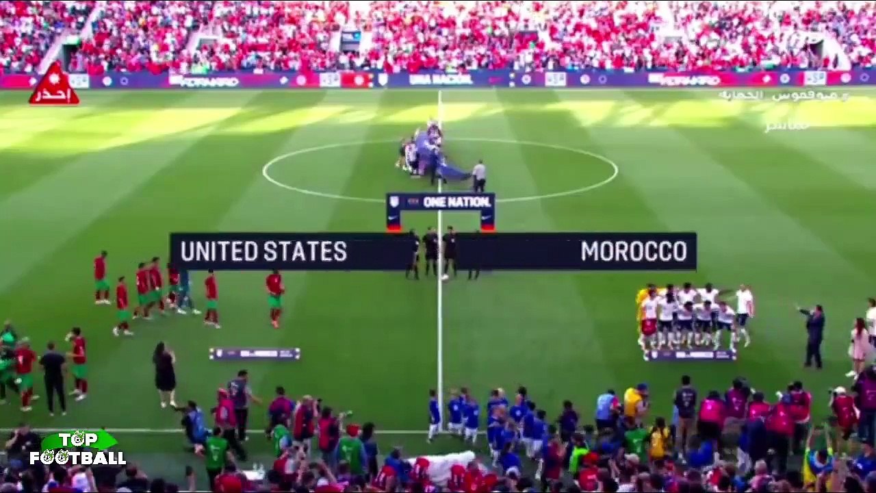 ملخص مباراة المغرب و أمريكا 0-3  مباراة دولية ودية  هزيمة ثقيلة للأسود