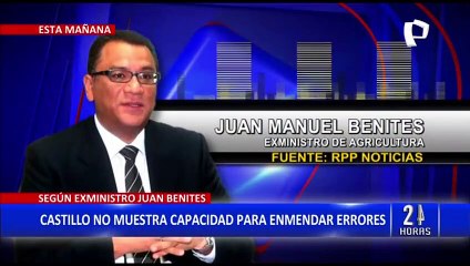 Exministro Benites se pronuncia tras la renuncia de Javier Arce