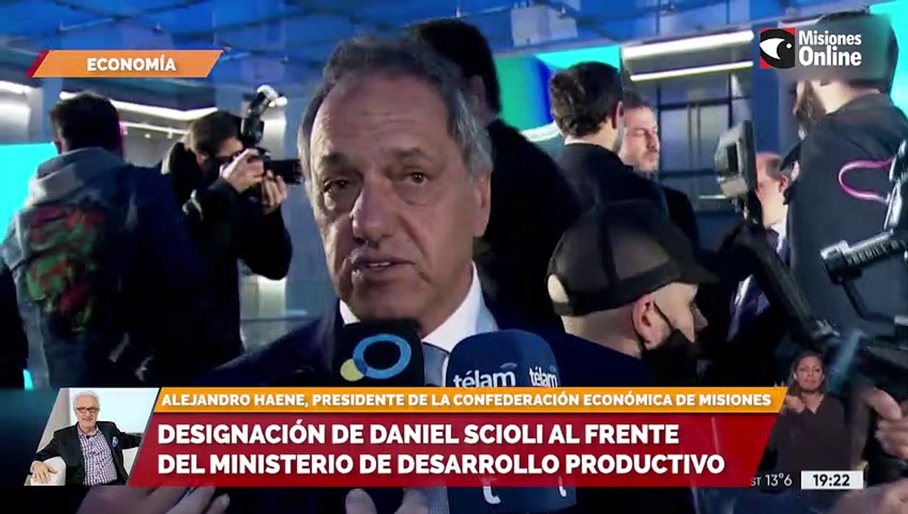 Designación de Daniel Scioli al frente del ministerio de desarrollo productivo
