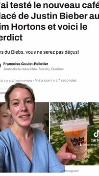 J'ai testé le nouveau café glacé de Justin Bieber au Tim Hortons et voici le verdict