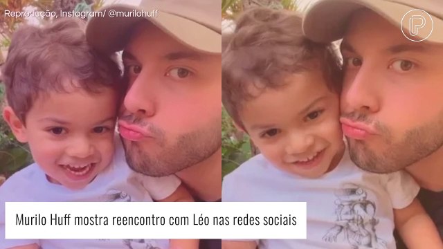 Murilo Huff encanta ao mostrar reencontro com Léo, seu filho com Marília Mendonça