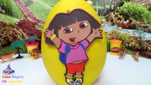 Huevo Gigante Sorpresa de Dora la Exploradora 2019 de Plastilina Aprende Inglés con Zorro y Manchitas