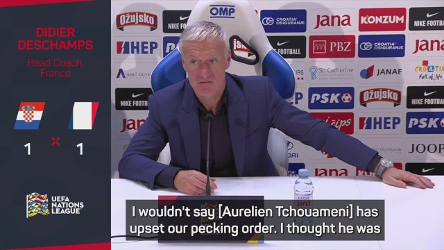 Deschamps patient with Tchouameni after Croatia draw