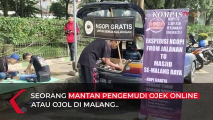 Hebat! Mantan Driver Ojol di Malang Kini Rajin Berbagi Kopi Gratis, Sehari Bisa 50 Gelas