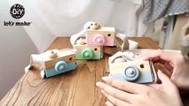 Let's Make 1pc Wooden Baby Toys Fashion Camera Pendant Montessori Toys For Children Wooden Diy Presents Nursing Gift Baby Block - Puzzles