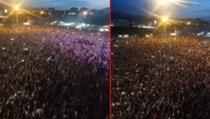 Erciyes Üniversitesi'nde çekilen görüntü sosyal medyayı salladı! Binlerce öğrenci hep bir ağızdan İzmir Marşı'nı söyledi