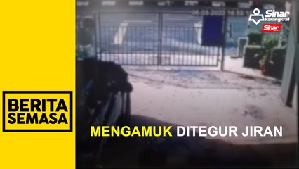 Polis tahan lelaki mengamuk dengan parang