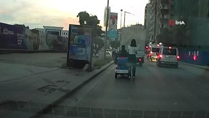 Elazığ'da patentli kızın tehlikeli yolculuğu kamerada