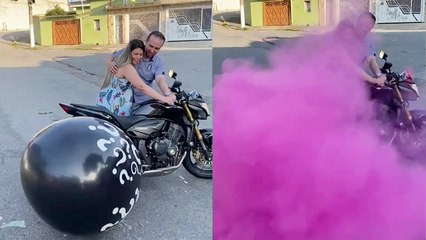 'São Paulo couple reveals the gender of their baby in a sBIKEtacular way '
