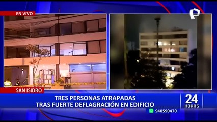 San Isidro: explosión de balón de gas deja cinco personas heridas en departamento