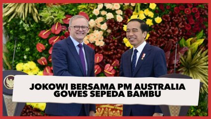 Potret Jokowi Bersama PM Australia Gowes Sepeda Bambu Diprotes Netizen Asal Bogor