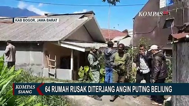 Angin Puting Beliung Terjang Desa Batulayang di Bogor, 64 Rumah Rusak