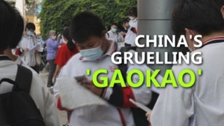 Chinese students sit gruelling university entrance examination
