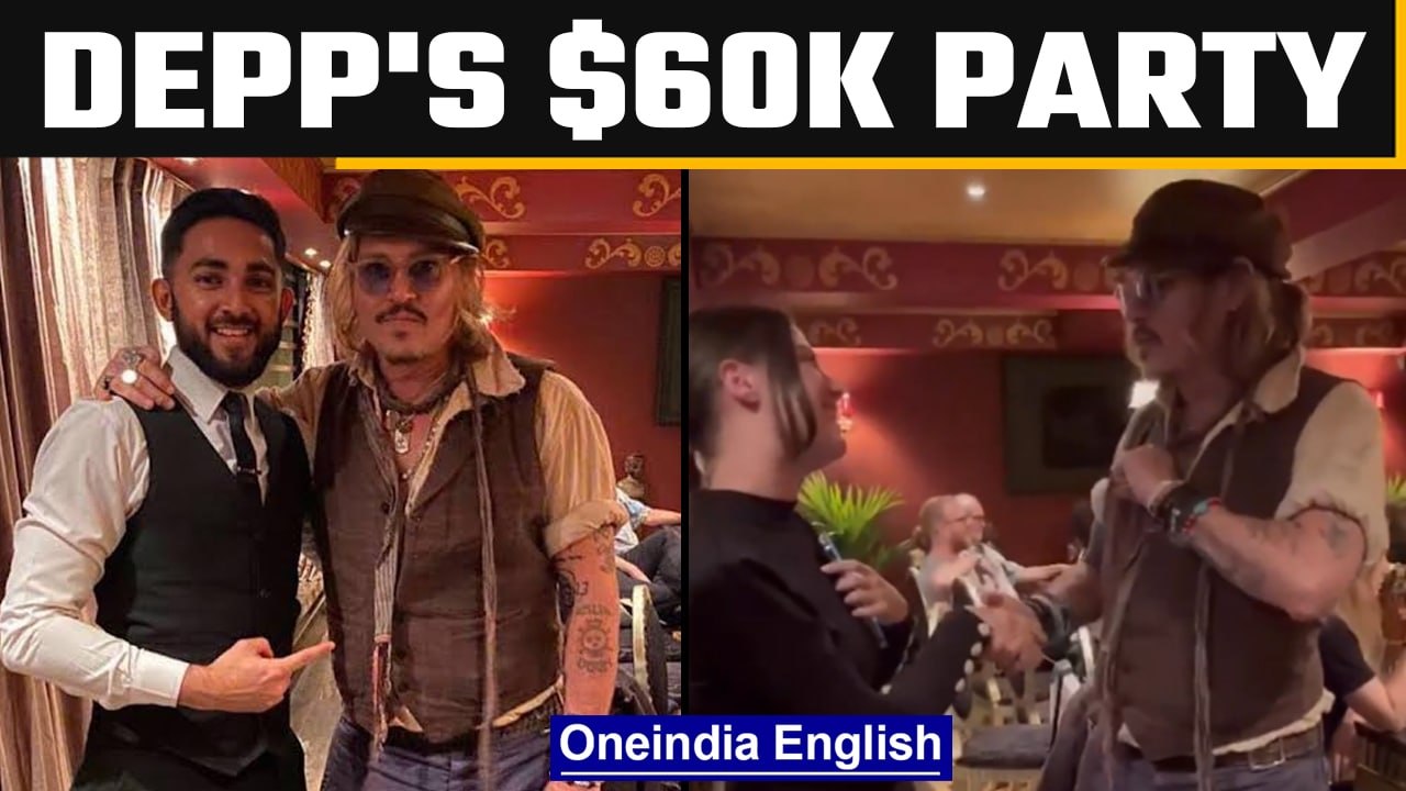 Johnny Depp celebrates victory, spends $ 60,000 at an Indian restaurant | Oneindia News *news