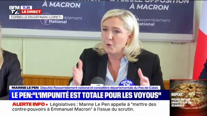 Marine Le Pen s'indigne des "speed-datings de 30 minutes pour recruter des gens qui n'ont jamais reçu la formation d'enseignant"