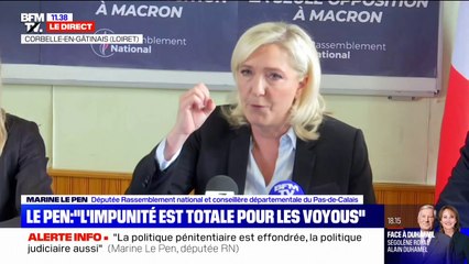 Marine Le Pen: "L'outrance de Jean-Luc Mélenchon sert Emmanuel Macron"