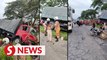 Lorry with a burst tire and faulty brakes rams into seven vehicles in Taiping
