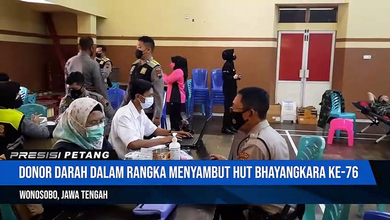 Dalam Rangka Menyambut Hut Bhayangkara Ke-76, Polres Wonosobo Gelar Donor Darah