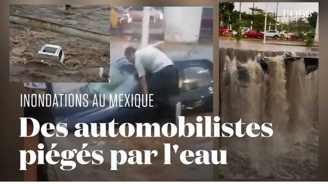 D'impressionnantes inondations piègent les automobilistes au Mexique