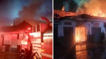 Emergencia en Chía por fuerte incendio que consumió varias viviendas