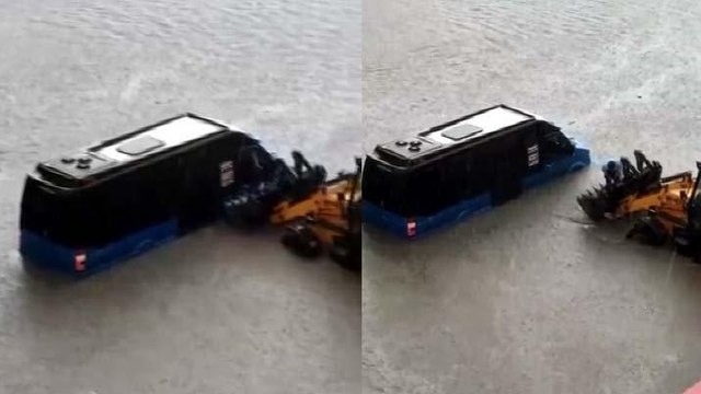 Başkent'te sağanak yağmur sonrası sokaklar dereye döndü