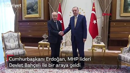Cumhurbaşkanı Erdoğan, MHP Genel Başkanı Devlet Bahçeli ile bir araya geldi