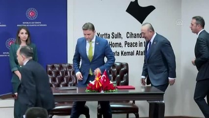 Bakan Çavuşoğlu, Kuzey Makedonyalı mevkidaşıyla ortak basın toplantısında konuştu Açıklaması