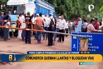 Chanchamayo: comuneros queman llantas y bloquean vías para exigir pavimentación de carretera