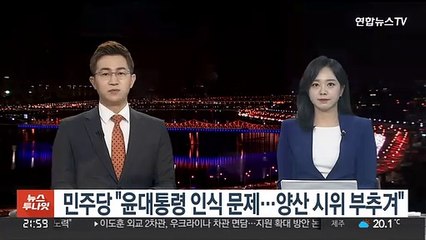 민주당 "윤 대통령 인식 문제적…양산 시위 부추겨"