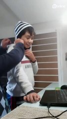 Pai adota filho da ex que morreu e reação do garoto viraliza