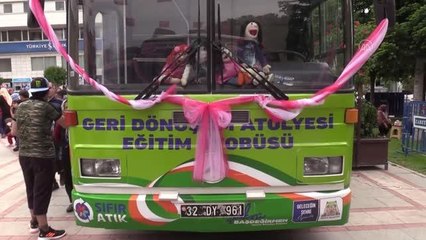 Geri dönüşüm otobüsüyle sıfır atığa dikkat çekilecek