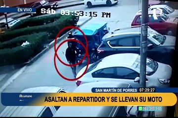 Delincuencia imparable en SMP: asaltan violentamente a repartidor de delivery y le quitan su moto
