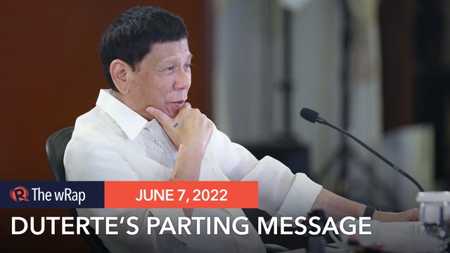 In parting message, Duterte says stop criticizing Marcos, 'unite' behind him