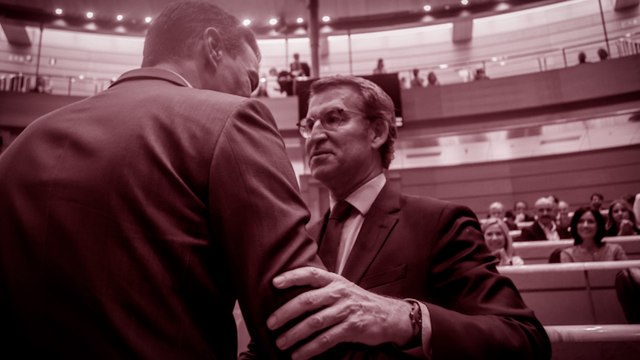 Así ha sido el saludo entre Sánchez y Feijóo en el Senado