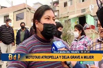VMT: mujer en estado grave tras se atropellada por conductor de mototaxi que se dio a la fuga
